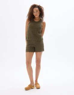 Celio Short en crochet - kaki^Femme Jupes & Shorts|Les Ensembles
