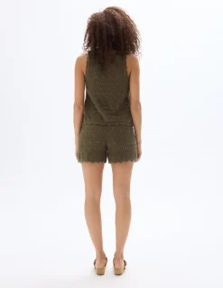 Celio Short en crochet - kaki^Femme Jupes & Shorts|Les Ensembles