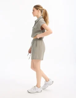 Celio Short en gaze de coton - gris^Femme Jupes & Shorts|Les Ensembles