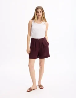 Celio Short en lin -^Femme Jupes & Shorts|Collection Lin