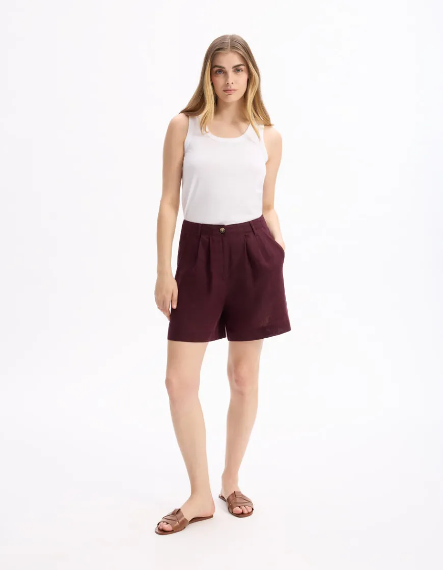 Celio Short en lin -^Femme Jupes & Shorts|Collection Lin
