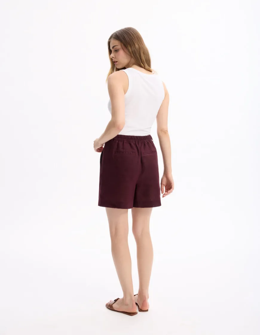 Celio Short en lin -^Femme Jupes & Shorts|Collection Lin