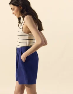 Celio Short en lin - indigo^Femme Jupes & Shorts|Collection Lin