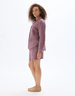 Celio Short en lin - violet^Femme Jupes & Shorts|Collection Lin