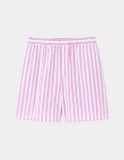 Celio Short en popeline rayé - violet^Femme Loungewear|Les Essentiels Aux Meilleurs Prix