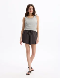 Celio Short en terry - gris^Femme Sportswear|Jupes & Shorts