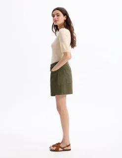 Celio Short flat - vert^Femme Les Essentiels Aux Meilleurs Prix|Jupes & Shorts