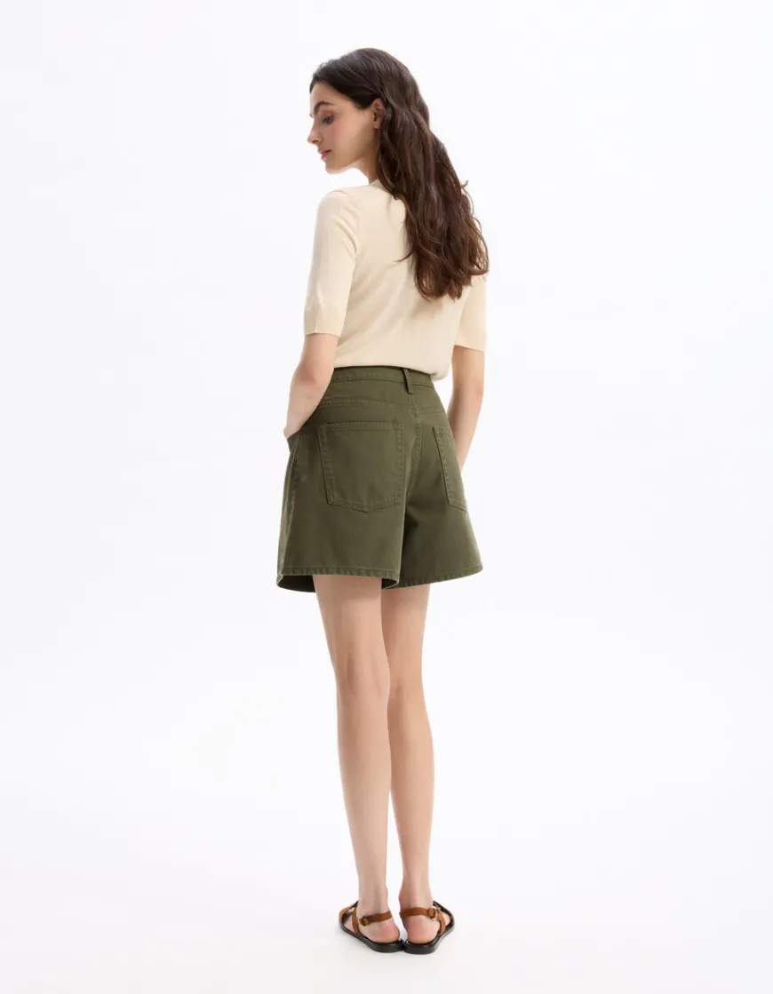 Celio Short flat - vert^Femme Les Essentiels Aux Meilleurs Prix|Jupes & Shorts