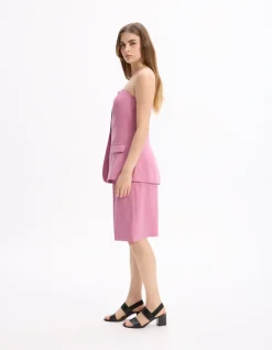 Celio Short habillé droit - rose^Femme Les Tailleurs|Jupes & Shorts