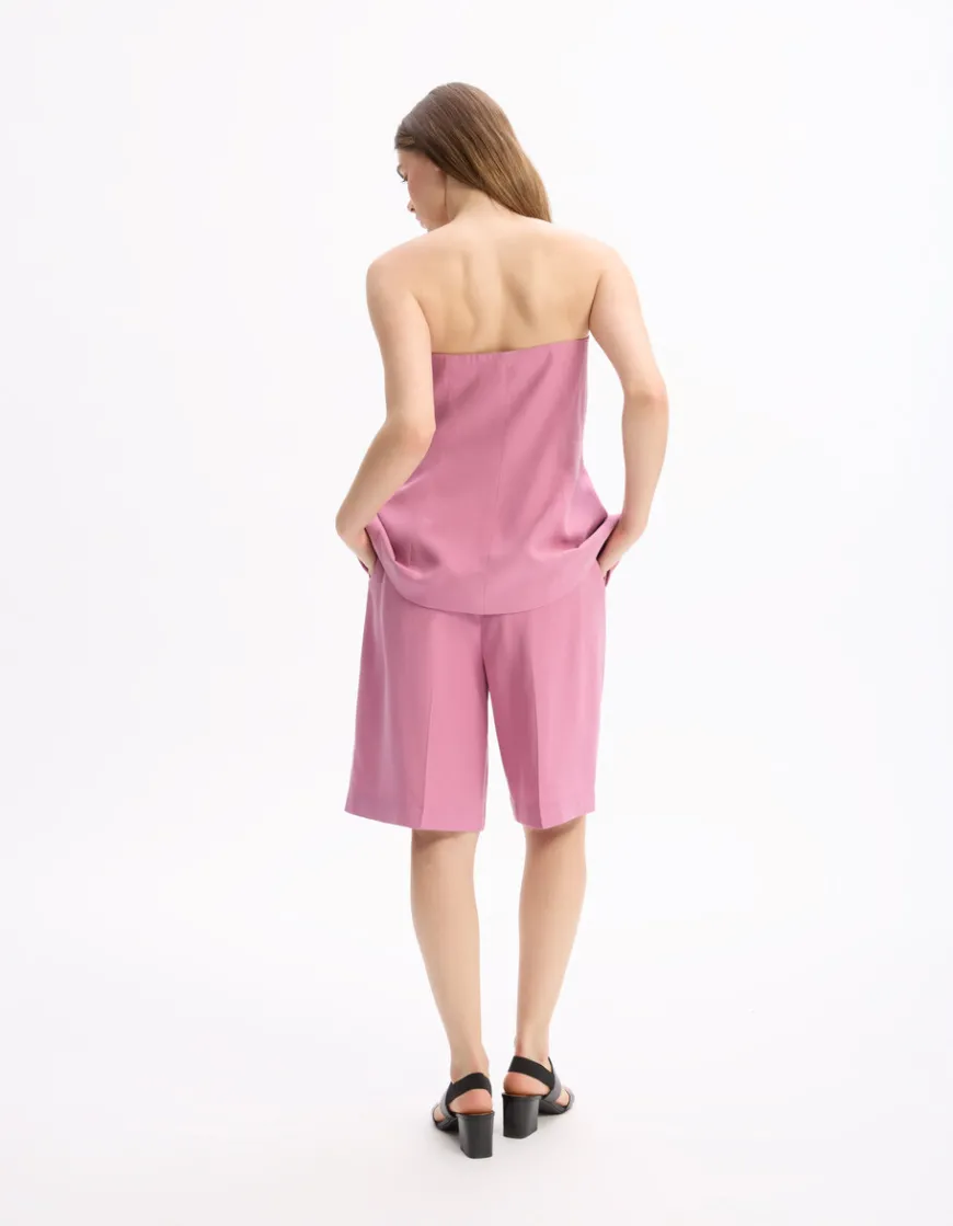 Celio Short habillé droit - rose^Femme Les Tailleurs|Jupes & Shorts