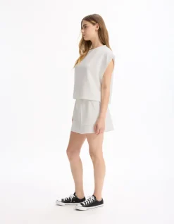 Celio Short large - écru^Femme Sportswear|Jupes & Shorts
