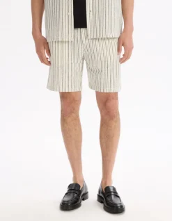 Celio Short rayé - écru^Homme Shorts Et Bermudas|Shorts Et Bermudas
