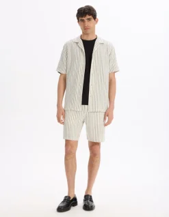 Celio Short rayé - écru^Homme Shorts Et Bermudas|Shorts Et Bermudas