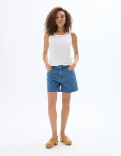 Celio Short yoyo 2 tailles ajustables - bleu^Femme Jupes & Shorts