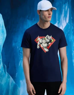 Celio Superman - T-shirt marine^Homme T-Shirts|Collabs