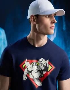 Celio Superman - T-shirt marine^Homme T-Shirts|Collabs