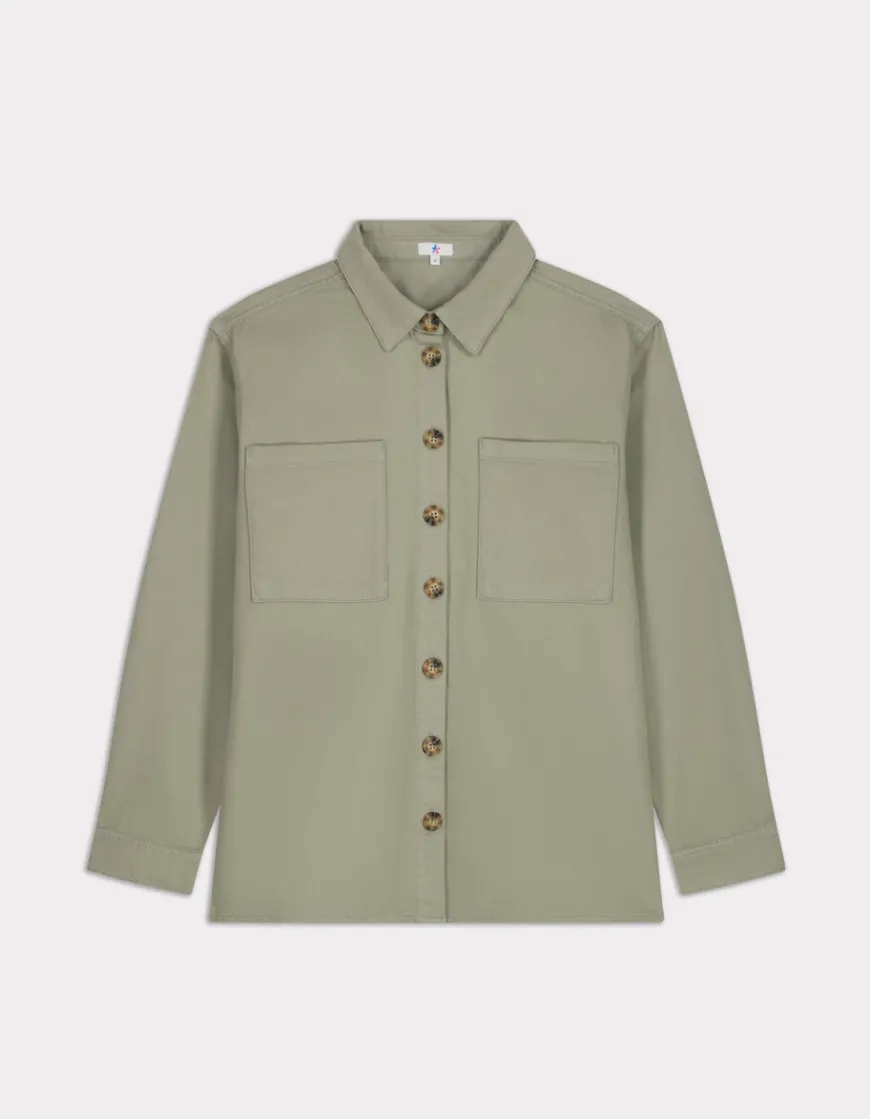 Celio Surchemise en coton - vert^Femme Chemises & Blouses