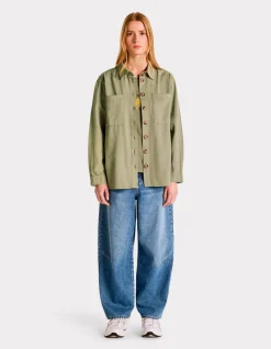 Celio Surchemise en coton - vert^Femme Chemises & Blouses