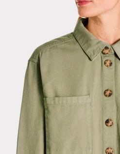 Celio Surchemise en coton - vert^Femme Chemises & Blouses