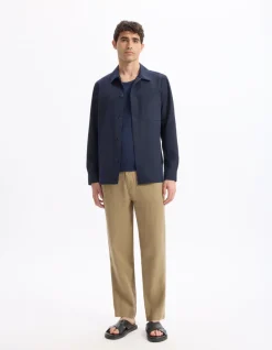Celio Surchemise stretch 1 poche - marine^Homme Chemises