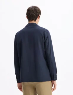 Celio Surchemise stretch 1 poche - marine^Homme Chemises