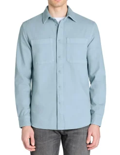 Celio Surchemise teint en pièce 100% coton - gris^Homme Chemises