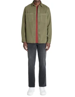 Celio Surchemise teint en pièce 100% coton - kaki clair^Homme Chemises