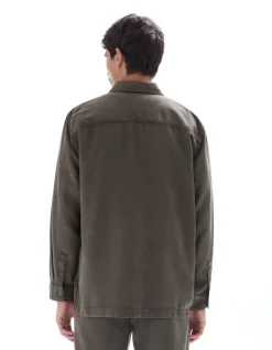 Celio Surchemise unie en 100% TENCEL™ Lyocell - kaki^Homme Chemises|Costumes Casual