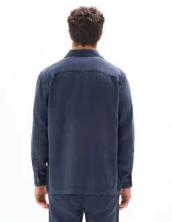 Celio Surchemise unie en 100% TENCEL™ Lyocell - marine^Homme Chemises|Costumes Casual
