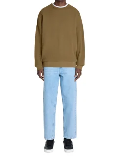 Celio Sweat oversize col rond 100% coton - marron^Homme Sweats