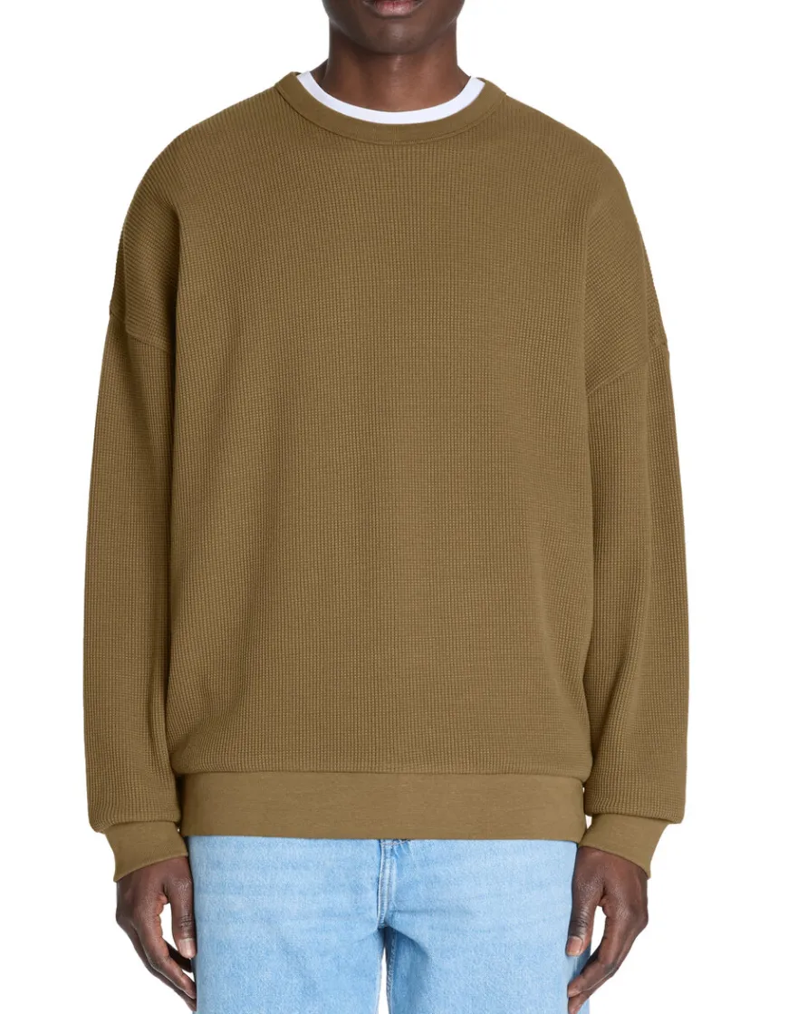 Celio Sweat oversize col rond 100% coton - marron^Homme Sweats