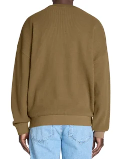 Celio Sweat oversize col rond 100% coton - marron^Homme Sweats