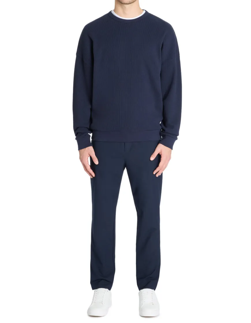 Celio Sweat oversize col rond 100% coton - marine^Homme Sweats