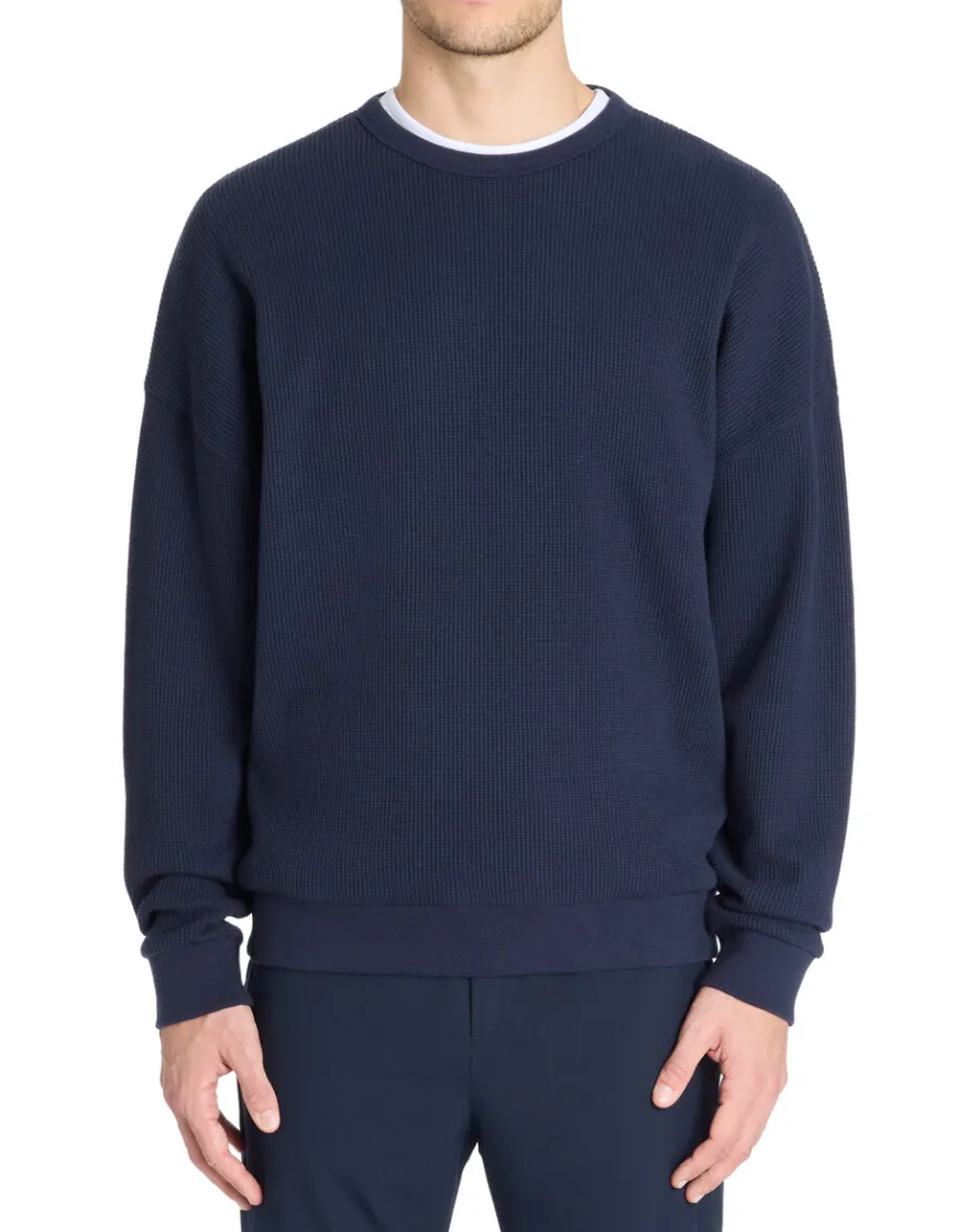 Celio Sweat oversize col rond 100% coton - marine^Homme Sweats