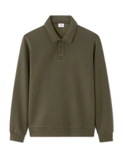 Celio Sweat regular col polo - kaki^Homme Sweats