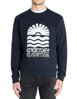 Celio Sweat regular col rond coton mélangé - marine^Homme Sweats