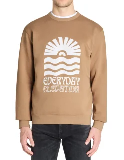 Celio Sweat regular col rond coton mélangé - beige^Homme Sweats