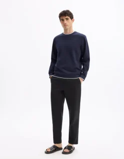 Celio Sweat regular col rond coton mélangé - marine^Homme Sweats