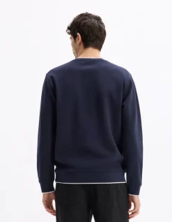 Celio Sweat regular col rond coton mélangé - marine^Homme Sweats