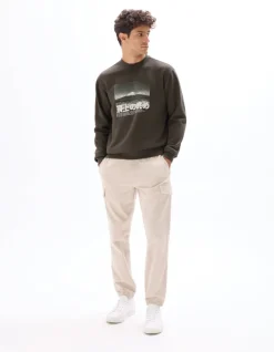 Celio Sweat regular col rond imprimé Asie - anthracite^Homme Sweats