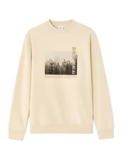 Celio Sweat regular col rond imprimé Asie - blanc^Homme Sweats