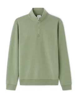 Celio Sweat regular col zippé coton mélangé - vert^Homme Sweats