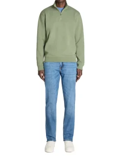 Celio Sweat regular col zippé coton mélangé - vert^Homme Sweats