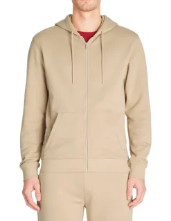 Celio Sweat zippé à capuche 100% coton - beige^Homme Sweats