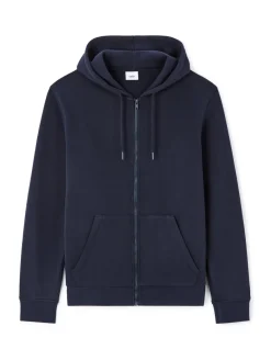 Celio Sweat zippé à capuche 100% coton - marine^Homme Sweats