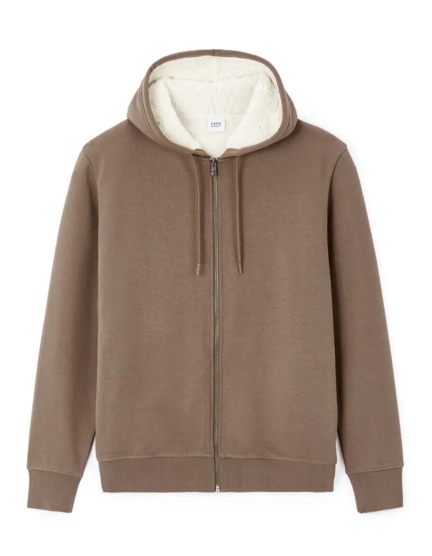 Celio Sweat zippé àcapuche coton mélangé -^Homme Sweats