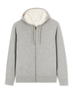 Celio Sweat zippé àcapuche coton mélangé - gris chiné^Homme Sweats