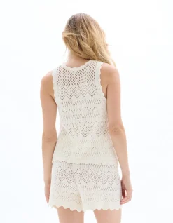 Celio Top en crochet - écru^Femme Les Meilleures Ventes|Pulls