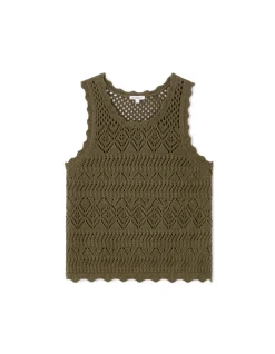 Celio Top en crochet - kaki^Femme Pulls|Les Ensembles
