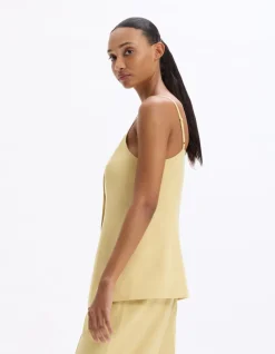 Celio Top habillé à bretelle - jaune^Femme Chemises & Blouses|T-Shirts & Tops